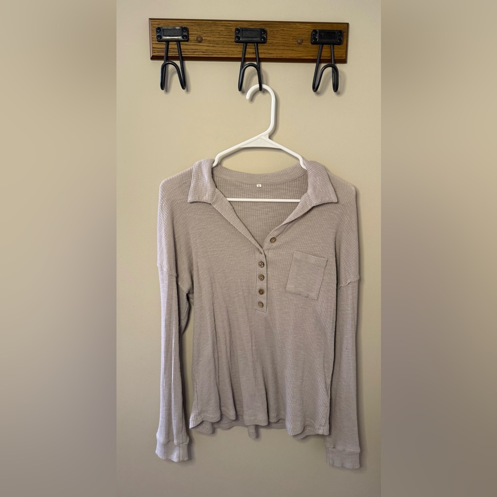 Long Sleeve Shirt with Collar - Brand Unknown
